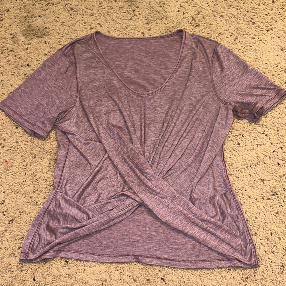 Lululemon purple crossed shirt size 6